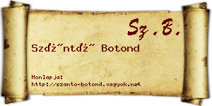 Szántó Botond névjegykártya