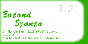 botond szanto business card